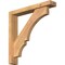 Ekena Millwork Balboa Block Smooth Bracket w/ Offset Brace, Western Red Cedar, 3 1/2"W x 20"D x 20"H BKT0402X20X20BOA05SWR - alternate 1